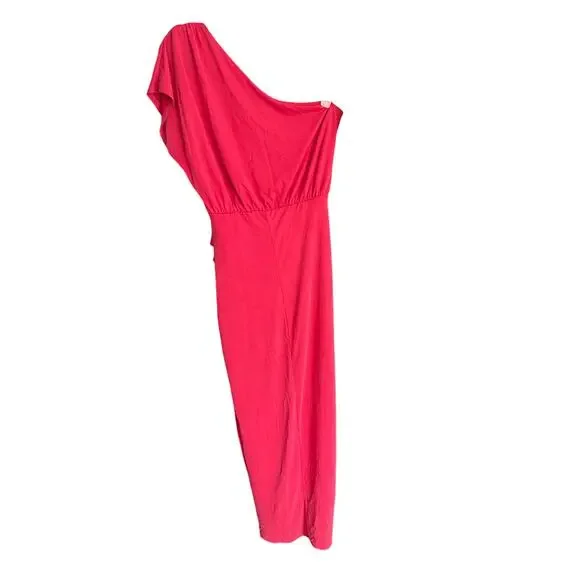 NWT Lulus Take Me Out Red One Shoulder Maxi Dress Cocktail Event Womens Small - Picture 6 of 7